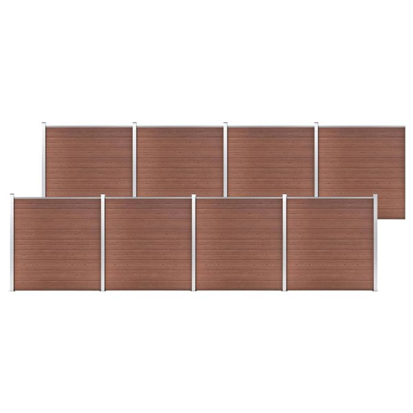 Berkfield Garden Fence WPC 1391x186 cm Brown