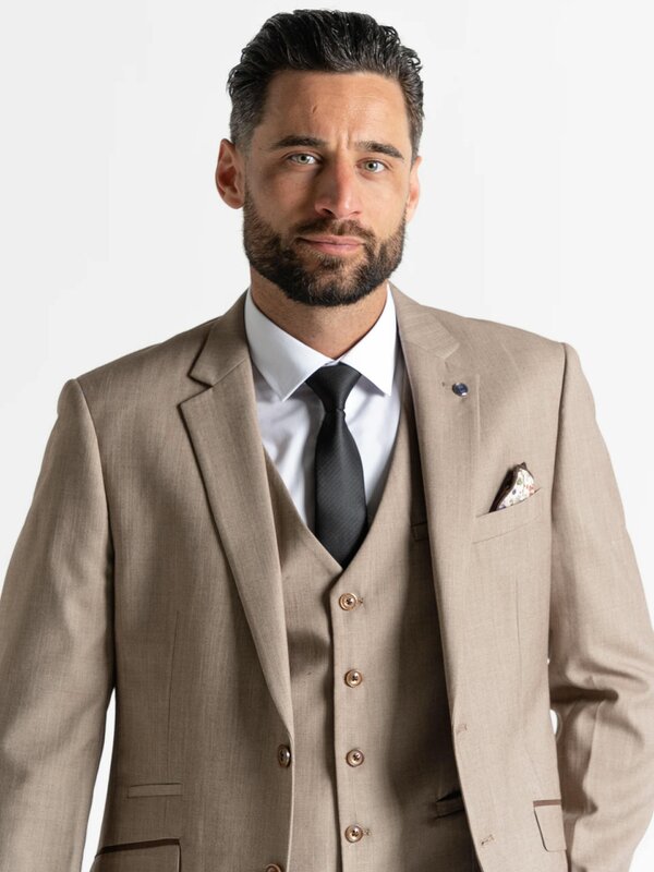 V2 Classic Henry - Light Brown Three Piece Suit