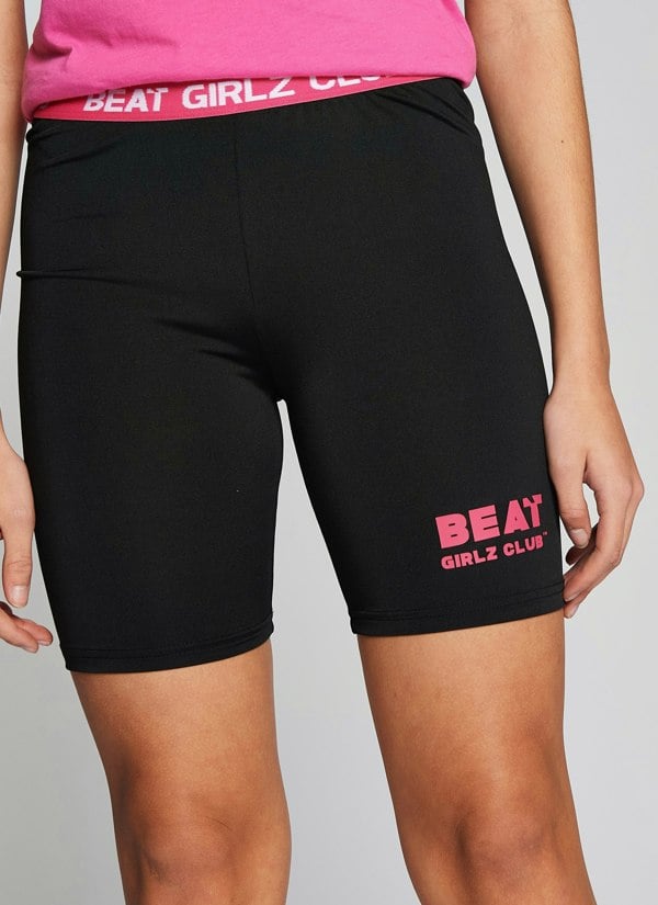 Beat Girlz Club Flip & Spin Two Pack Cycle Short - Black Leopard