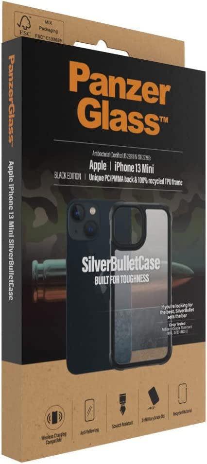 PanzerGlass Panzer Silver Bullet Case for iphone 12 Mini 5.4" Clear/Black - 0318