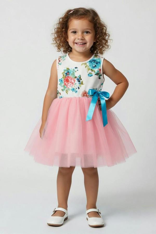 Cinda Coloured Floral Tutu Dress