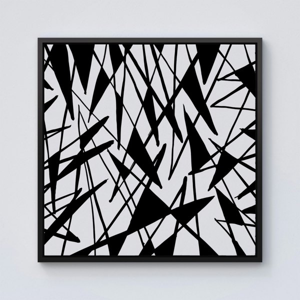 Warren Reed Brush Abstract Pattern Framed Canvas