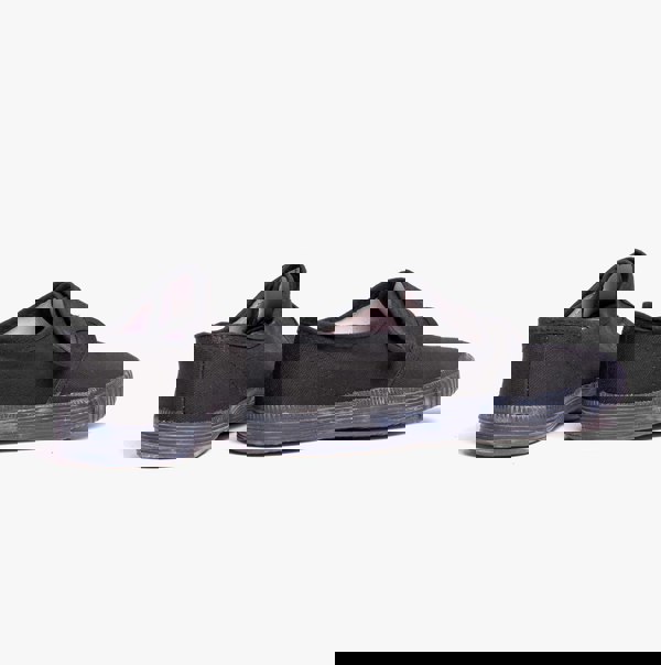 DEK RILEY Black Canvas Unisex Kids Touch Fastening Plimsoll