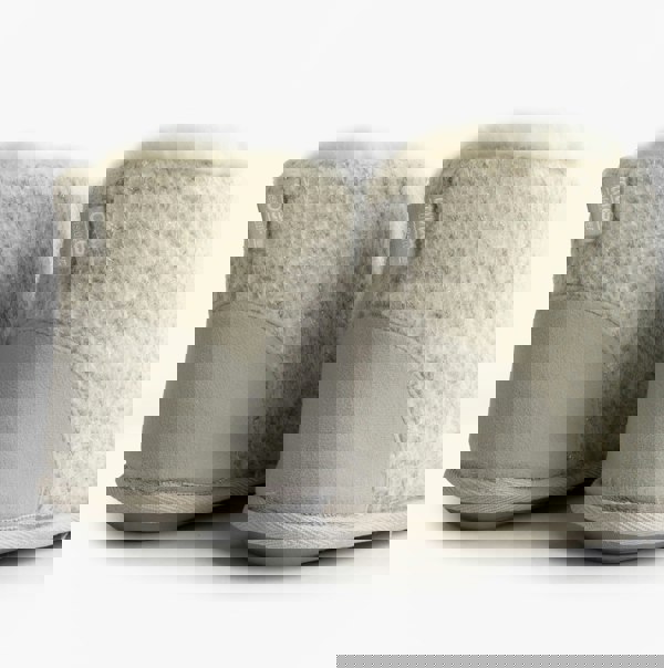 Totes Isotoner SPARKLE KNIT Womens Boot Slippers Light Grey