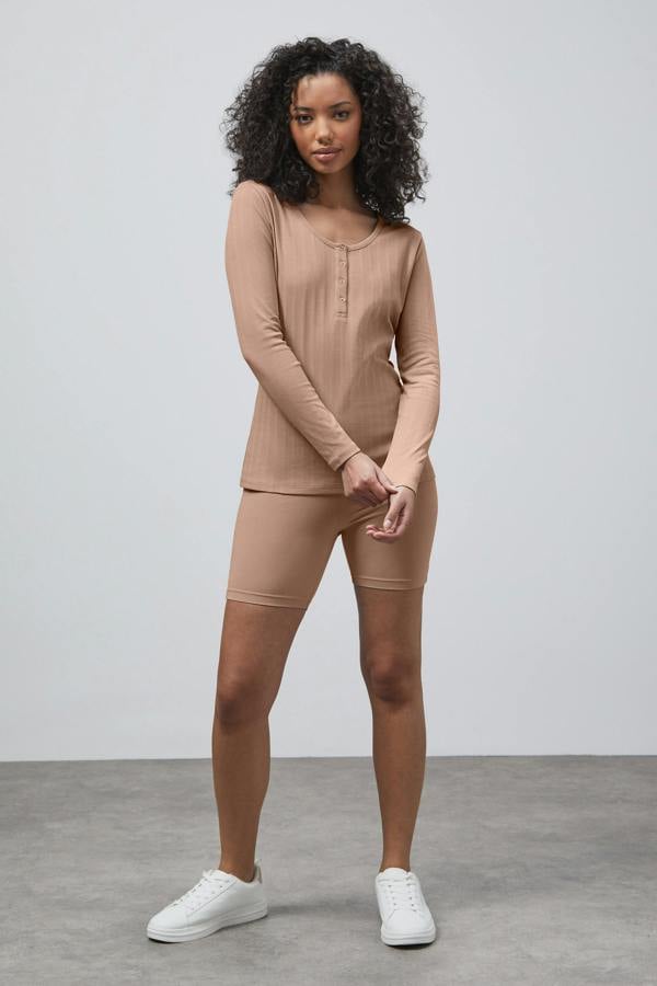 ENORSIA Ribbed Cycling Loungewear Set
