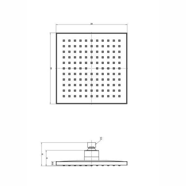 Flode Sala | SQ Style 3 Function Concealed Valve Shower Kit | Chrome