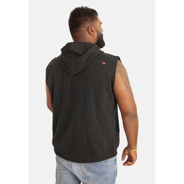 Duke Mens D555 Blake Kingsize Sleeveless Full Zip Hoodie - Black