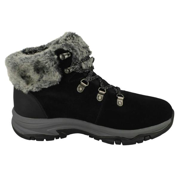 Skechers Ladies Skechers Faux Fur Cuffed Waterproof Ankle Boots Falls Finest 167178