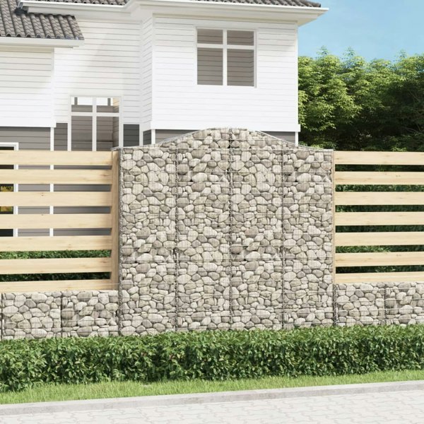 Berkfield Arched Gabion Baskets 3 pcs 200x50x200/220 cm Galvanised Iron