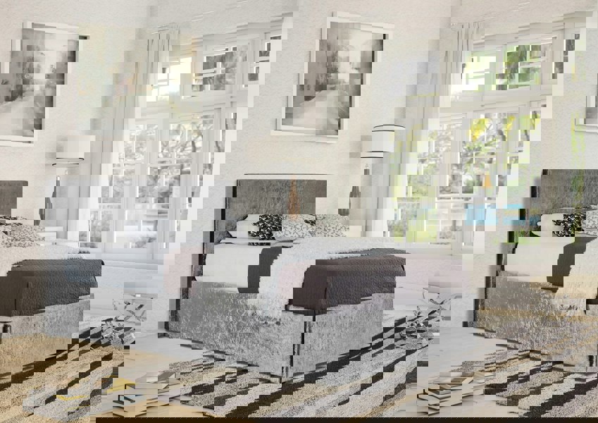 Comfy Living Prado Crushed Velvet Ottoman Bed Frame