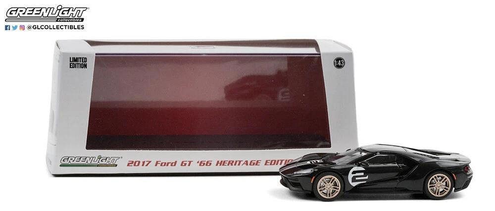 MCSlots 2017 Ford GT 1966 Heritage Edition No.2 1:43 Scale Greenlight 86178