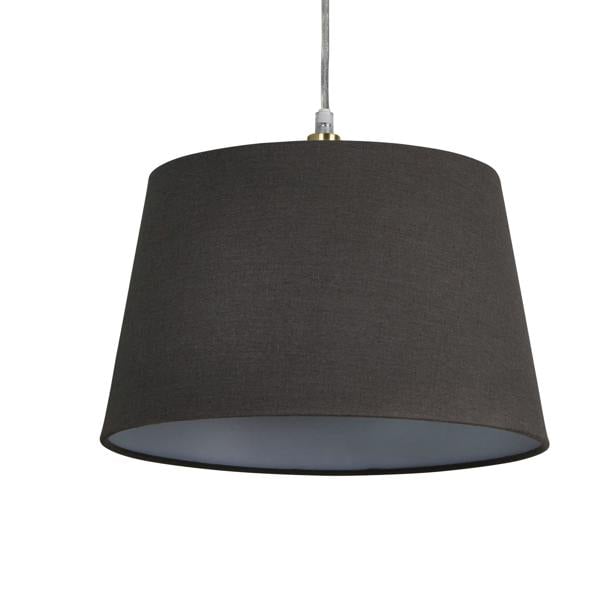 Lighting Collection LINEN TAPERED SHADE 30CM CHARCOAL