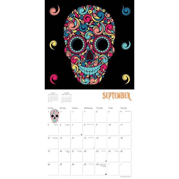 Sugar Skulls Calendar 2027, Wall Calendars, Month To View, Art, Gift