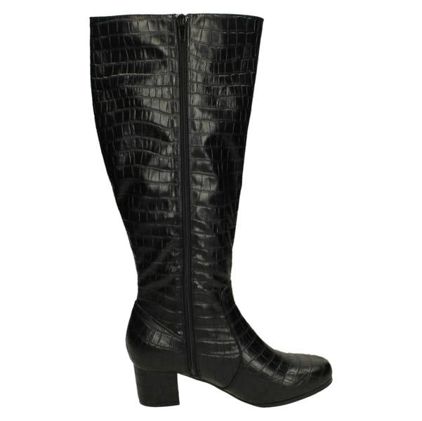 Spot On Ladies Spot On Extra Wide Fitting Knee High Boots F51131
