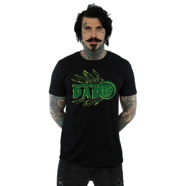 Marvel Mens Hulk Incredible Dad T-Shirt - Black