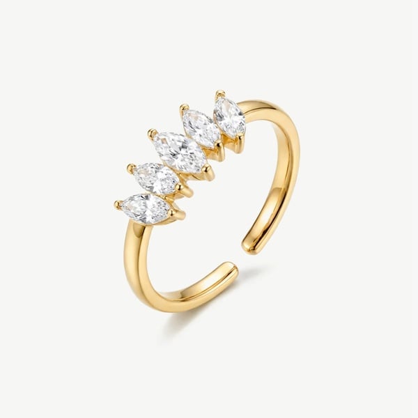 MUCHV Marquise Crown Ring - Adjustable