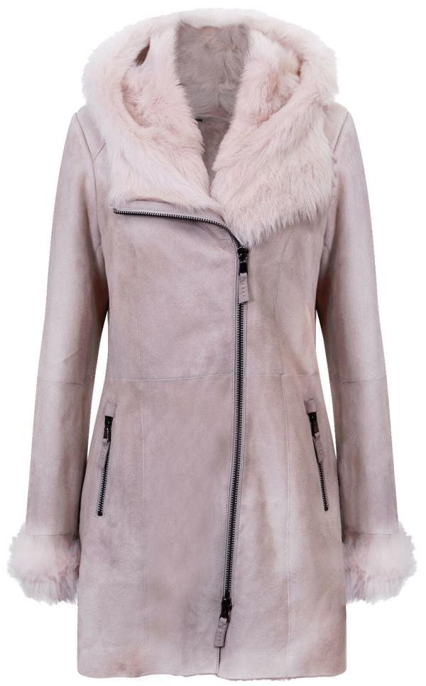 Infinity Leather Ladies Suede Merino Sheepskin Coat-Samara