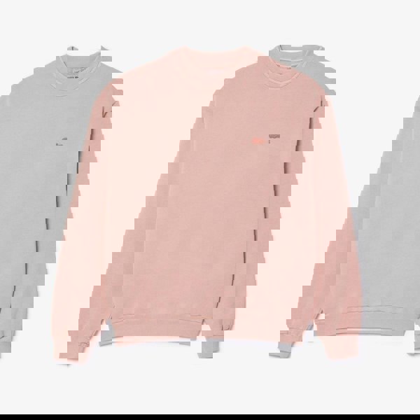 Lacoste Mens Natural Dyed Loose Fit Sweatshirt - Pink
