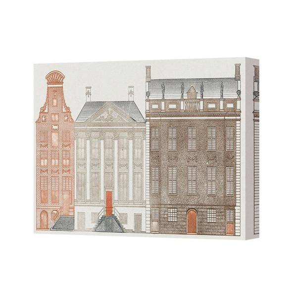 Benjamin Tate Design Historic Townhouses Canvas Wall Art Print City Skyline Decor