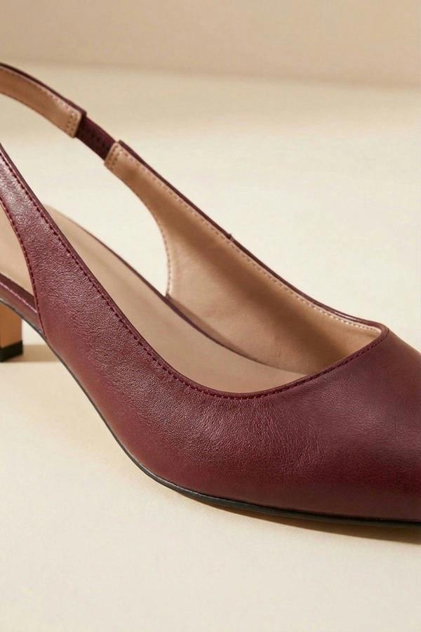 ikrush Cordelia Pointed Toe Slingback Kitten Heels
