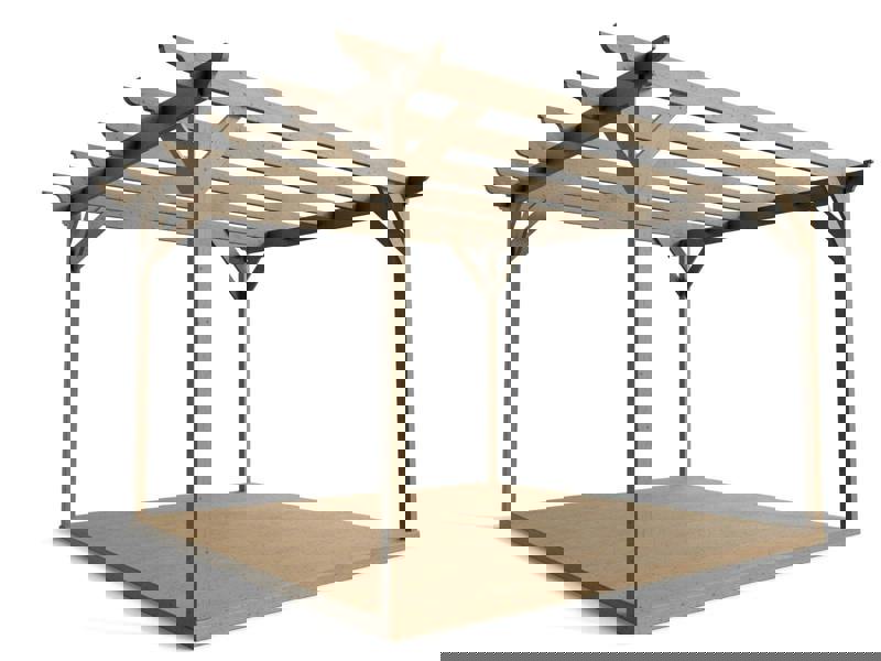 Arbor Garden Solutions Dinasty Wooden Pergola and Decking Kit