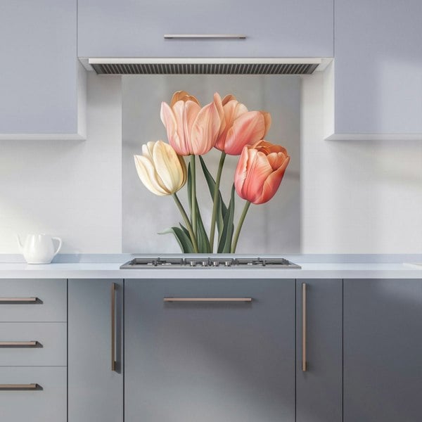 Warren Reed - Designer Spring Tulips Kitchen Splashback