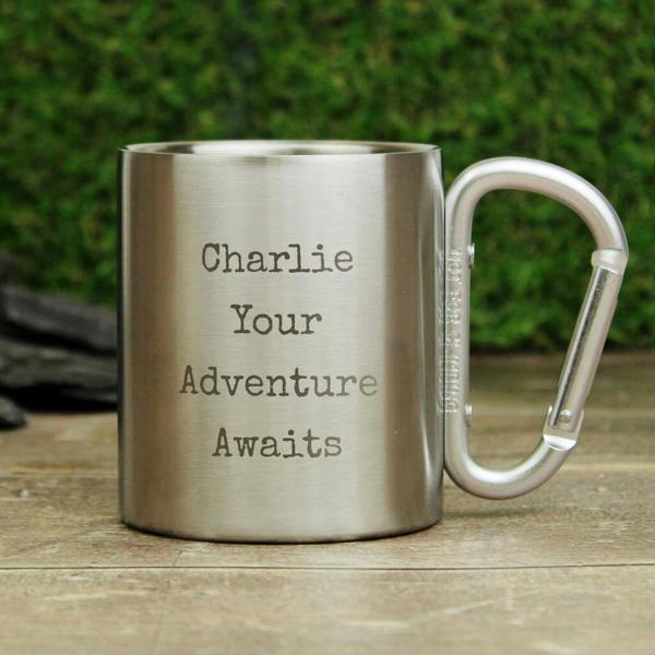 Personalised Metal Camping Mug - lifestyle shot