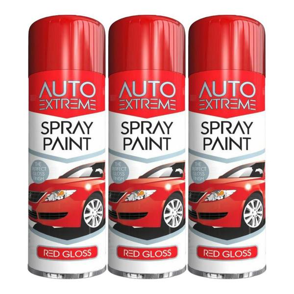 Auto Extreme 3X Auto Extreme Red Gloss Spray Paint 250ml