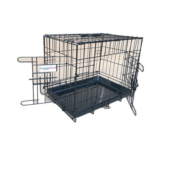 HugglePets Dog Cage with Plastic Tray