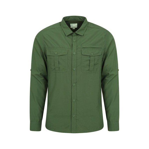 Mountain Warehouse Mens Navigator II Mosquito Repellent Shirt - Khaki Green