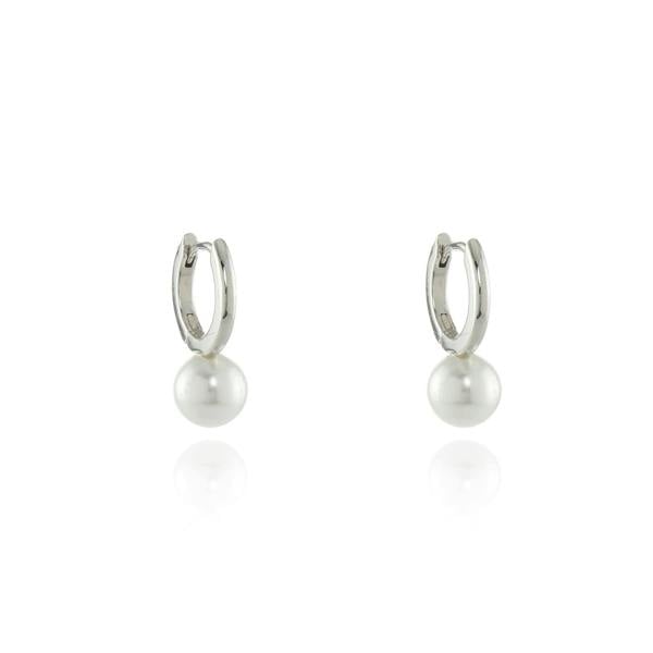 Cachet London Padma 8mm Pearl Silver Hoop