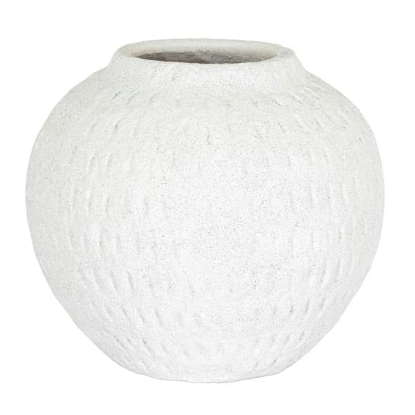 Hill Interiors Ashen Round Vase - White - 