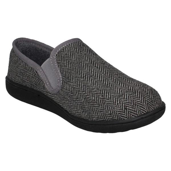 Clarks Mens Clarks Textile Slip On Twin Gusset Slippers King Ease