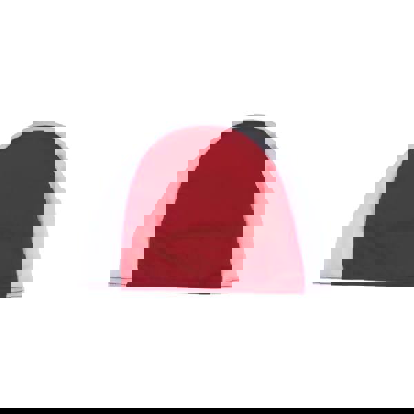 Red and white Fashy adult polyester fabric swim cap with stretchy design