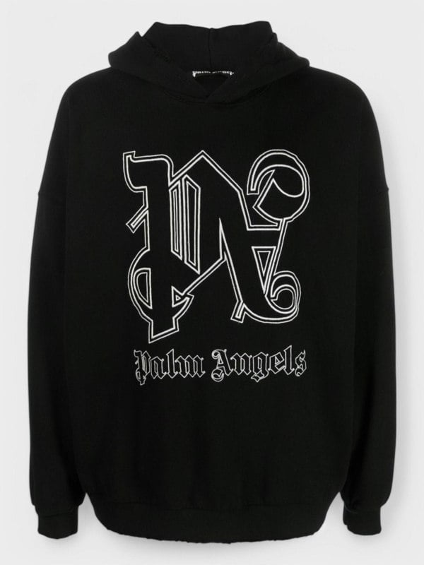 Palm Angels Monogram Statement Hoodie 'Black/Off White' - Supplied FashionPalm Angels