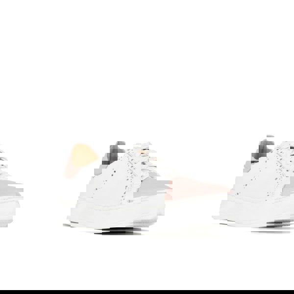 Embassy London Serena - Pink & White - Women’s Leather Trainer with Brogue Details