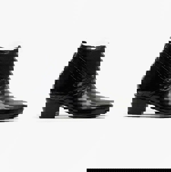 Club Cubano LUIGI Mens Leather Cuban Heel Shoes Black