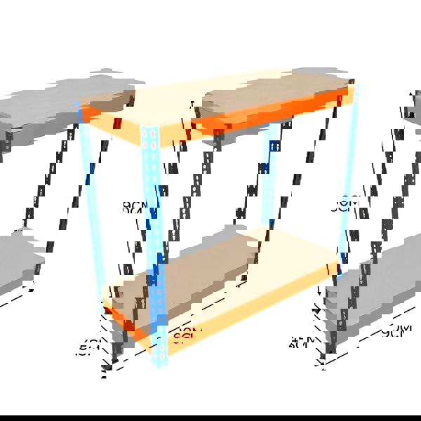 Monster Racking S-Rax 2 Tier Workbench - 90cm x 45cm x 90cm