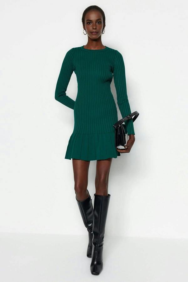 WOVCOR Mini Pleated Knit Dress