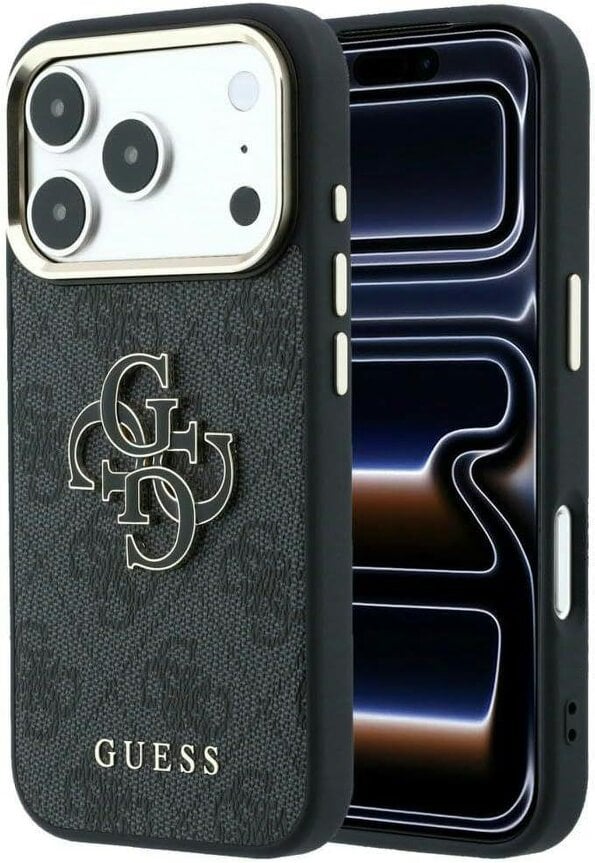 Guess 4G & Big Resin Logo Case for iPhone 17/18 Pro Max 6.9" Black - GUHCP18X6P4SRMLK