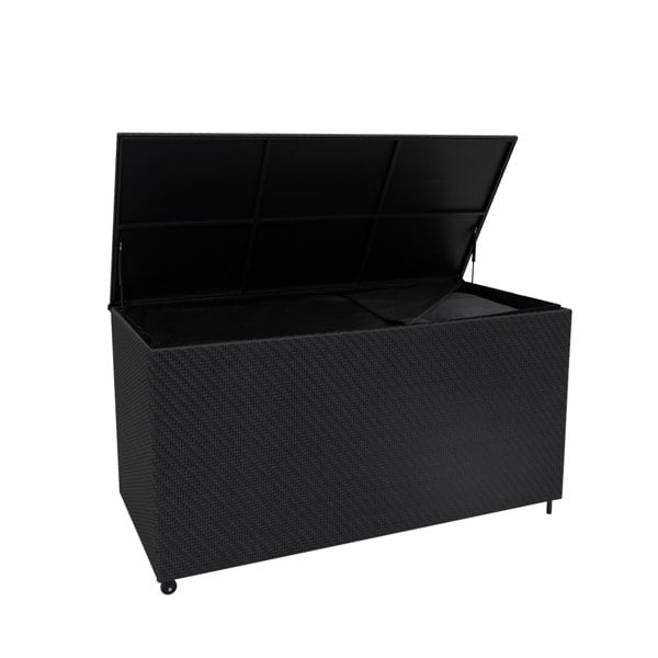 Jardi Serafina Rattan Cushion Storage Box 700L - Black