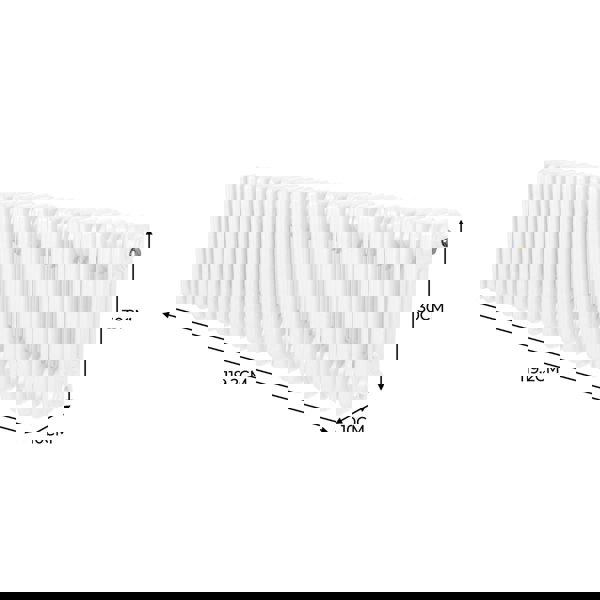 Monstershop Traditional 3 Column Radiator - 300 x 1192mm - White