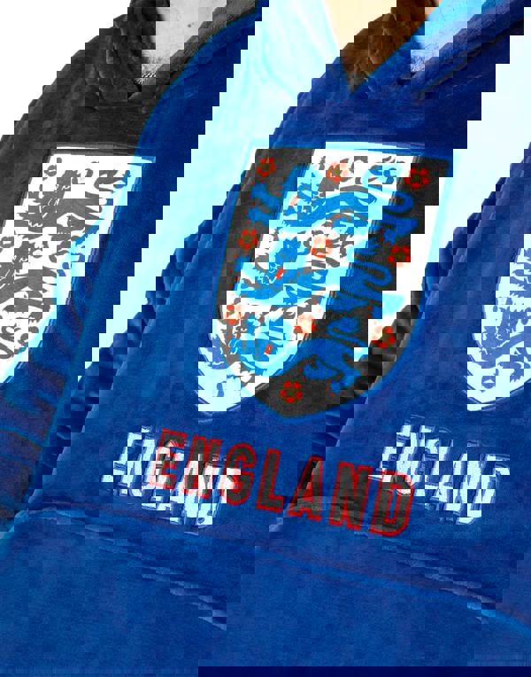 England Mens Blue Logo Blanket Hoodie (One Size)