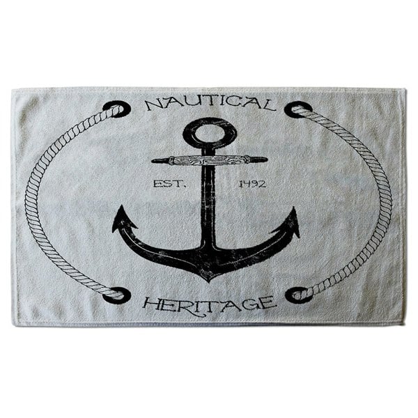 Benjamin Tate Design Nautical Anchor (Bath Towel)