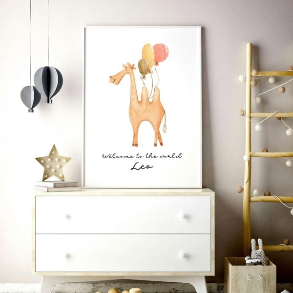 Animal prints for nursery decor Camel wall art print