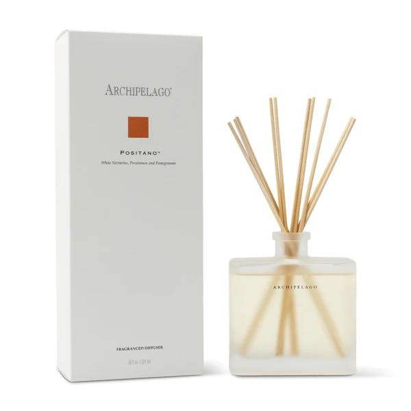 a light, bright, and fruity scent with a gently sweet profile. Designed to evoke the Italian coast, it blends notes of lush White Nectarine, ripe Persimmon, and tart, sparkling Pomegranate