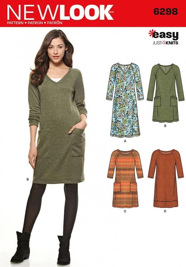 New Look Sewing Pattern 6298, Dresses for Women, A (10-12-14-16-18-20-22) - Easy