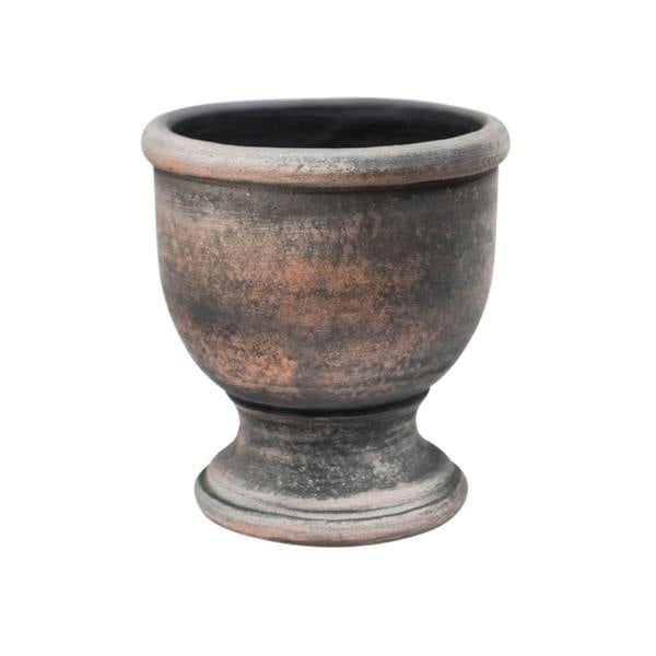 Ivyline York Terracotta Urn - Grey Wash