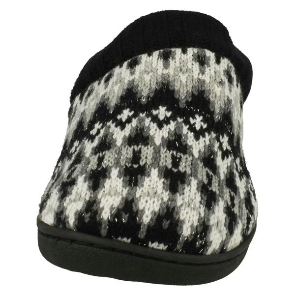 Four Seasons Ladies Four Seasons Knitted Mule Slippers Jane