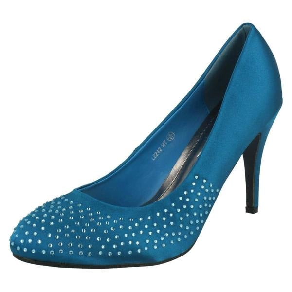 Anne Michelle Ladies Anne Michelle Diamante Court Shoes